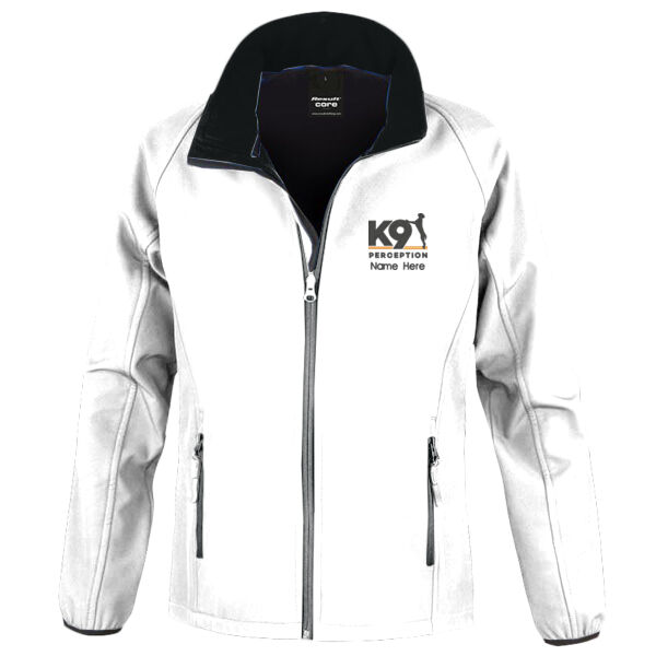 K9 Mens Soft Shell Jacket White Thumbnail